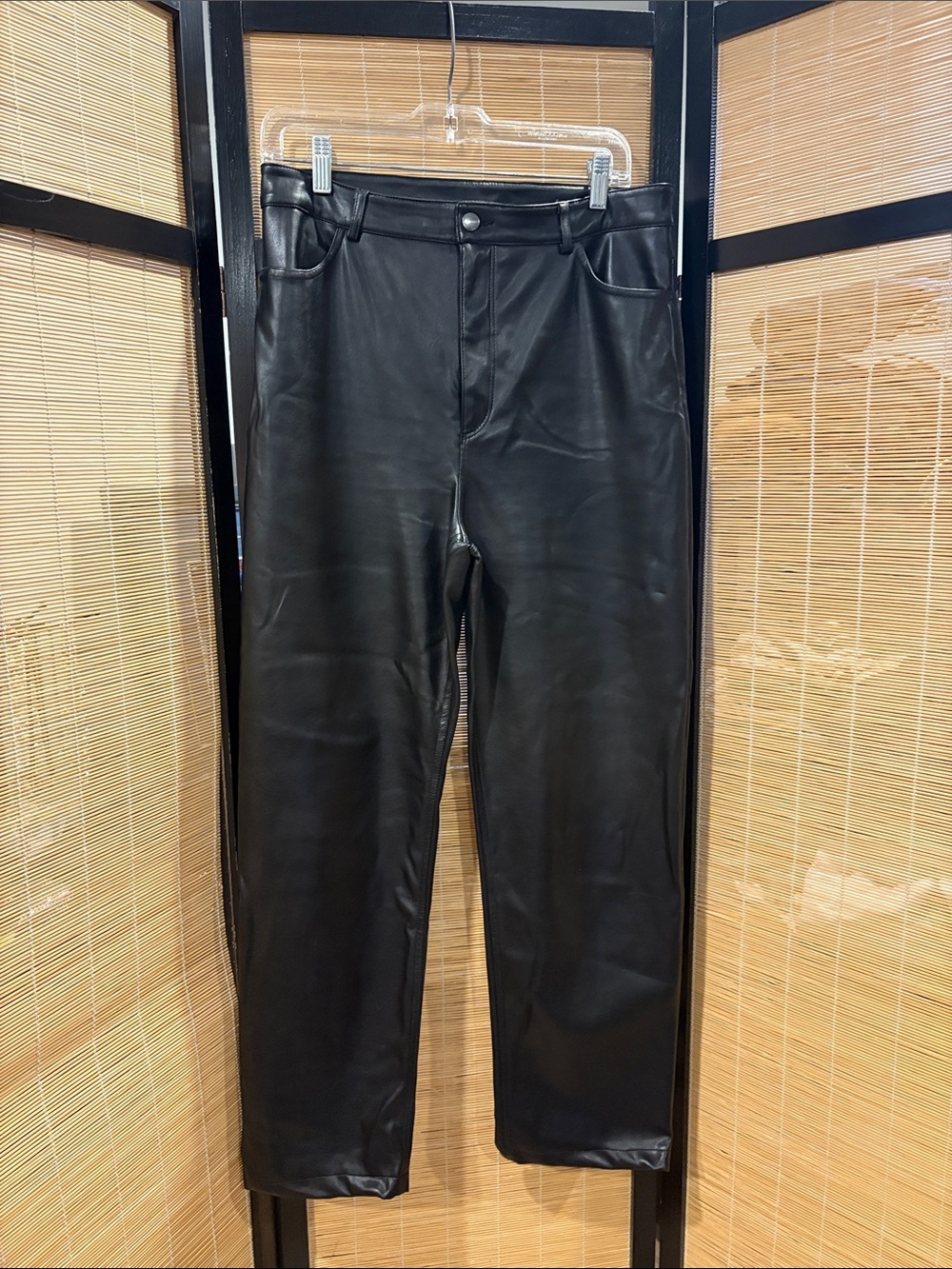 Classic Black Faux Leather pants